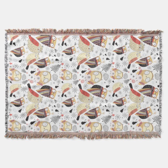 Rolig uggla för struktur mysfilt (Framsidan)