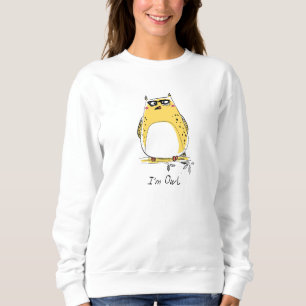 Rolig Uggla Jag är Uggla Citat Gul Uggla Roliga Ci T Shirt