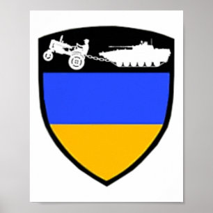 Rolig ukrainsk bonde traktor bogserar tank Meme Poster