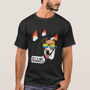 Rolig ukrainsk citat sponsor hund bro flagga Ukrai T Shirt