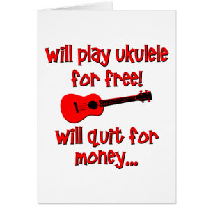 Rolig Ukulele Hälsningskort