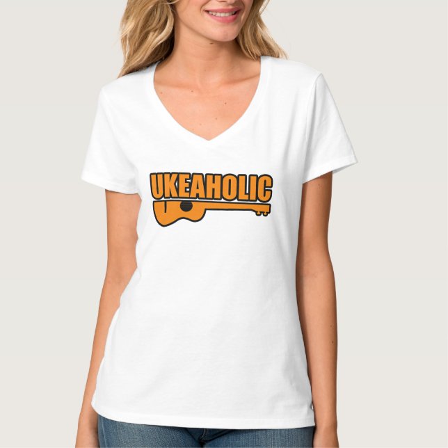 Rolig Ukulele  T Shirt (Framsida)