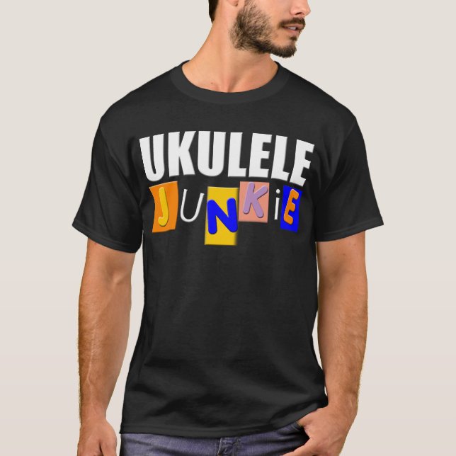 Rolig Ukulele T Shirt (Framsida)
