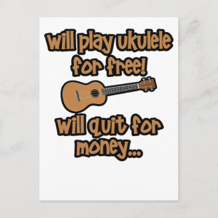 Rolig Ukulele Vykort