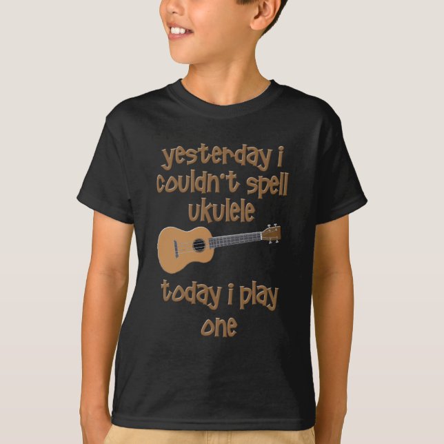 rolig ukuleleuke t-shirt (Framsida)
