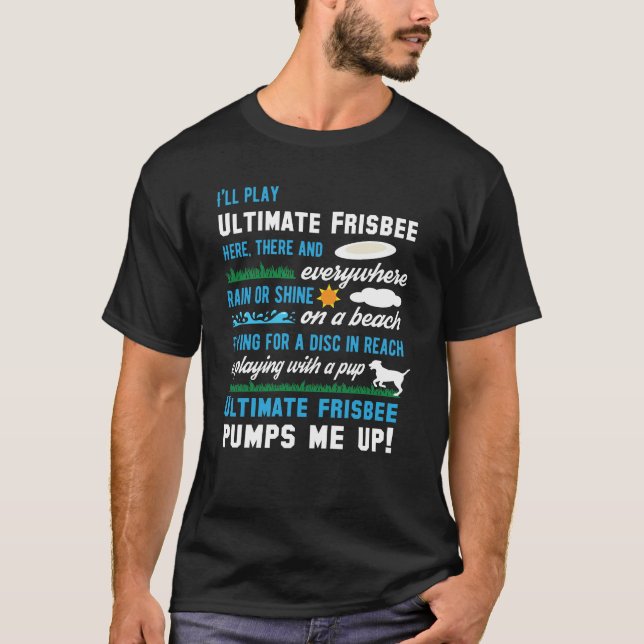 Rolig ultimat Frisbee T Shirt (Framsida)