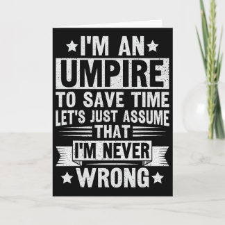 Rolig Umpire-design för en domare Kort