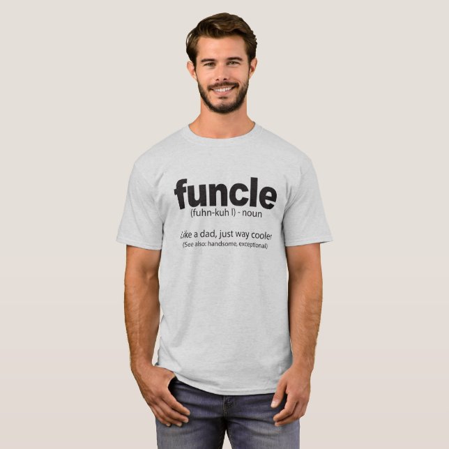 Rolig Uncle Citering för Funcle definition Tröja (Hel framsida)