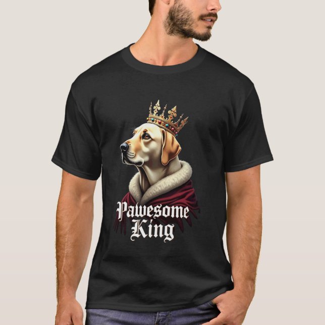 Rolig underbar labrador kung hund Lab konst T Shirt (Framsida)