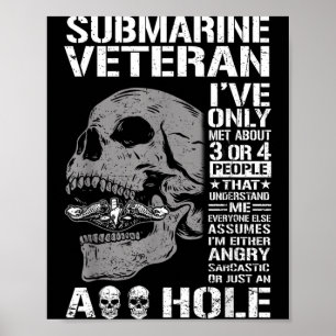Rolig undervattensbåt veteran som säger dödskalle  poster