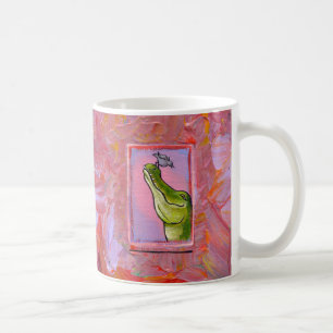 Rolig unik konst för alligator- och kaffemugg