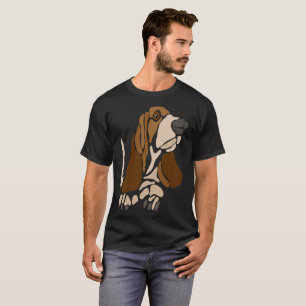 Rolig unik konst för Bassethundhund Tee Shirt