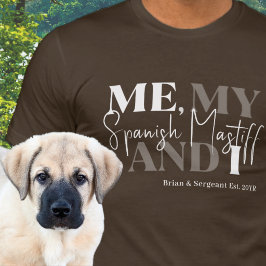 Rolig unik typografi för pappa till spansk mastiff t shirt