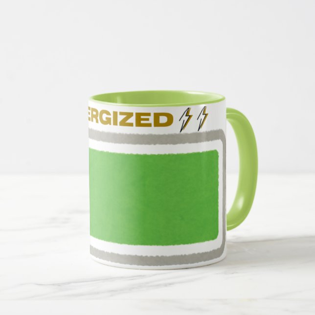 ☕ Rolig Uppladdad Kaffemugge | Fulladdad Batteride Mugg (Framsida höger)