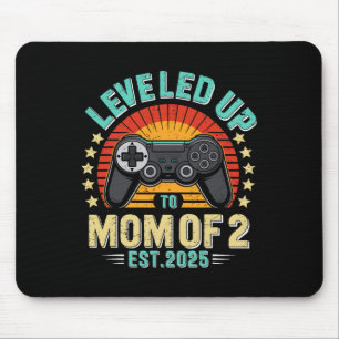 Rolig Uppnådde nivå Mom Of 2 Mors Dag Retro Vi Musmatta