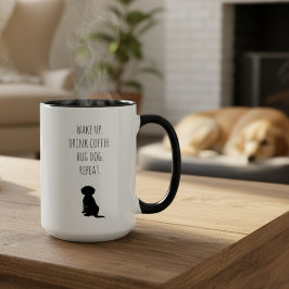 Rolig Uppvakningsdryck Kaffe Krama Hund Mamma Mugg