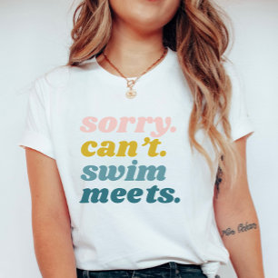 Rolig Ursäkta Kan Inte Simma Möts; Sommarhumor T Shirt