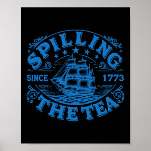 Rolig Us Historielärare Boston Spilling The Tea S Poster