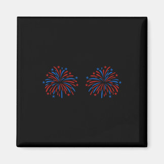 Rolig Usa-eldshowpar Just Här För Eldshowen Magnet