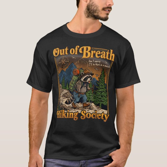 Rolig Utandningslös Vandrarförening T Shirt (Framsida)