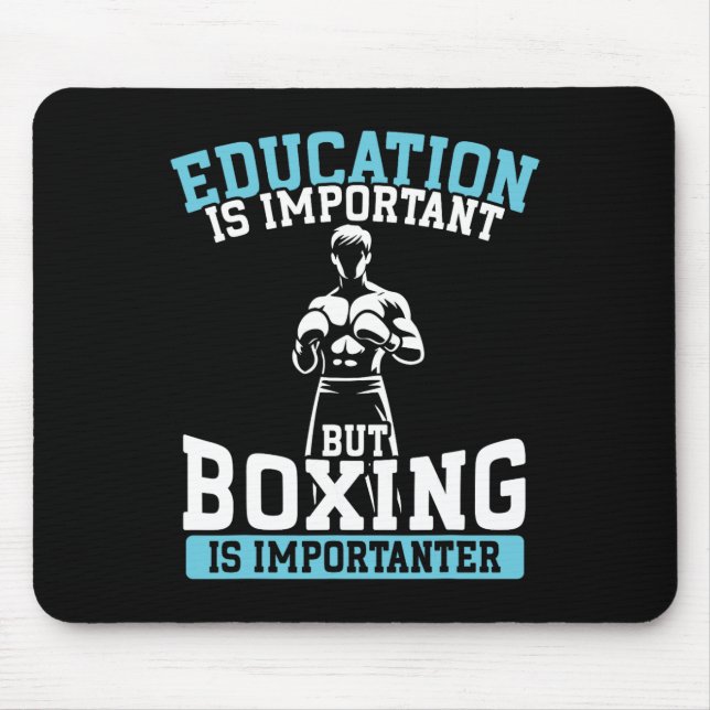 Rolig utbildning är viktigt men boxning  musmatta (Framsidan)