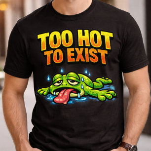Rolig Utbränd Padda För Varm För Att Existera Somm T Shirt