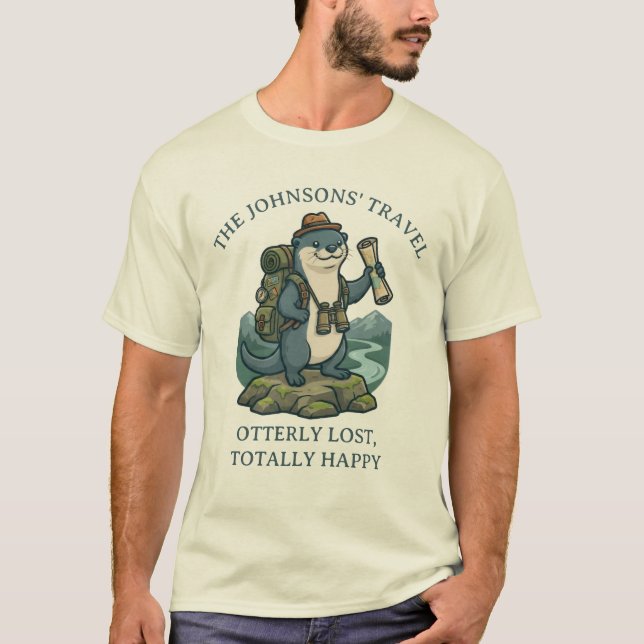 Rolig utflykt med utter T-shirt - Beställning Hiki (Framsida)