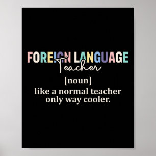 Rolig utländsk språk lärare definition tillbaka ti poster