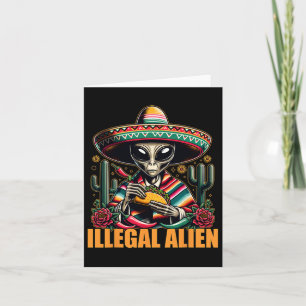 Rolig utlänning rolig Cinco De Mayo västern UFO Ro Kort
