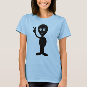 Rolig utomjording fredstecken T-Shirt