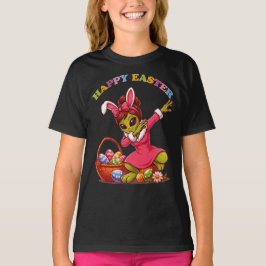 Rolig utomjording påskkel hare dabbing söt påskägg t shirt