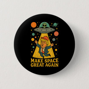 Rolig utomjordingabduktion Trump Ufo Rymdhumor T-s Knapp