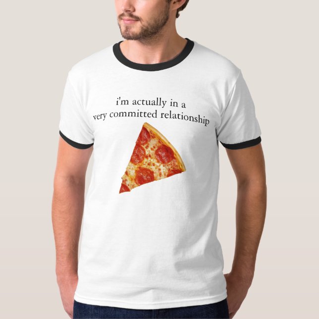 Rolig utslagsplats för PizzaförhållandeRinger Tee Shirt (Framsida)
