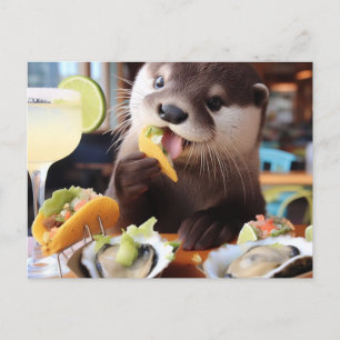 Rolig utter med ostrustacos och Margarita Vykort