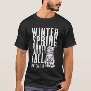 Rolig Uttråkad Kattälskare Årstider Spelar Ingen R T Shirt