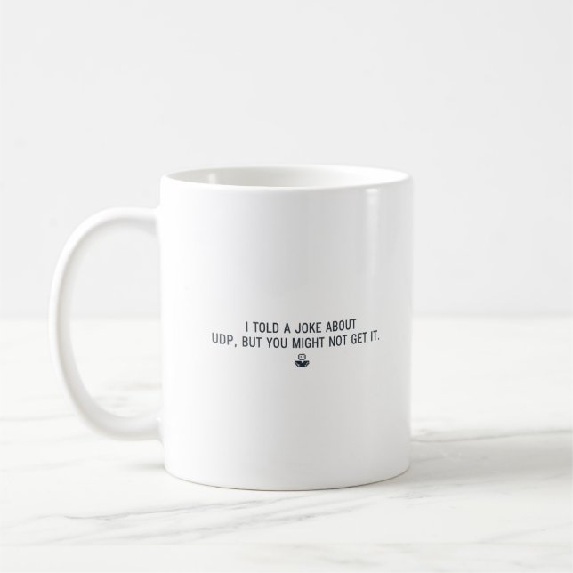 Rolig utvecklar-mugg - UDP-skämt för programmerare Kaffemugg (Vänster)