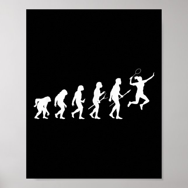 Rolig utveckling av en badmintonspelare kvinnor oc poster (Framsidan)