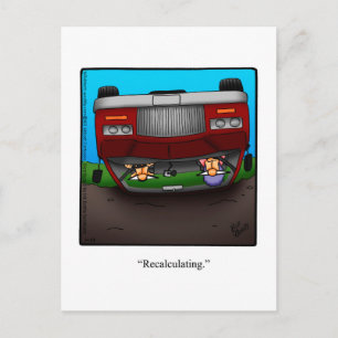 Rolig väg-resa humor vykort