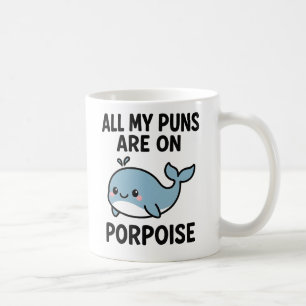 Rolig val-fisk-pun Grafik för Havsälskare Kaffemugg