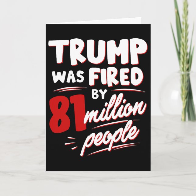 Rolig val Trump fick sparken av 81 miljoner männis Kort (Framsida)