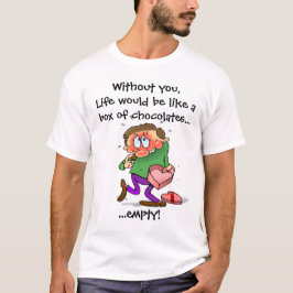 Rolig valentinchokladtecknad t-shirt