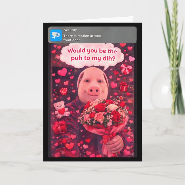 Rolig Valentine Gen Z Humor Gris Par Meme Dihhh Kort (Framsida)