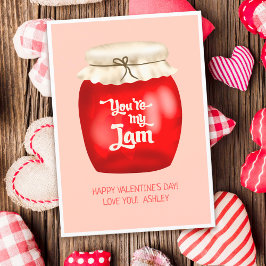 Rolig valentine Jam-citat  du är min jam Kort