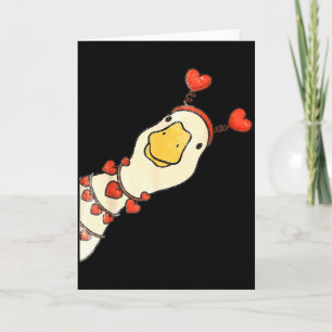 Rolig Valentine Silly Gooses Anka Hjärtat Kärlek M Kort