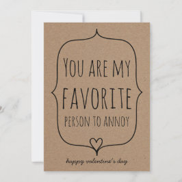 Rolig valentines day Kraft för papper gullig Julkort