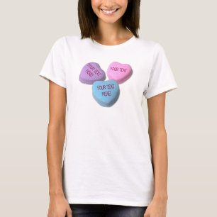 Rolig valentingodishjärta din beställnings- text t-shirt