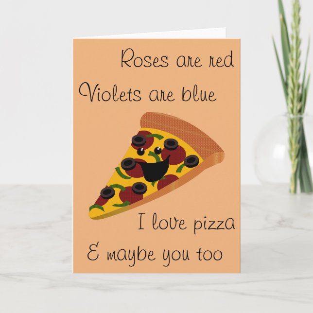 Rolig valentinPizza Helgkort (Framsida)