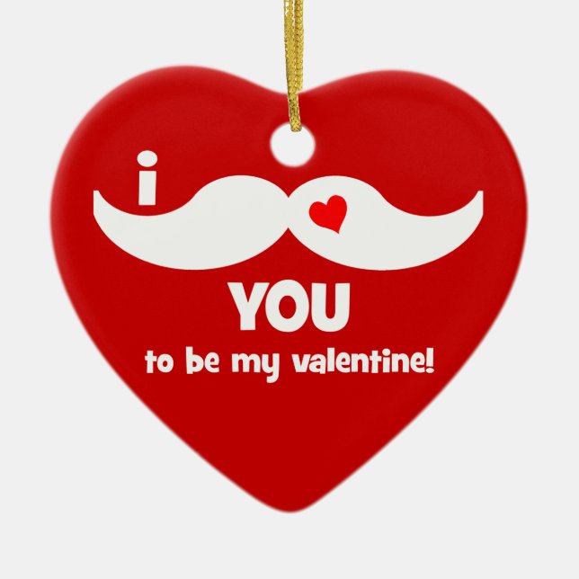 rolig valentinprydnad julgransprydnad keramik (Framsidan)