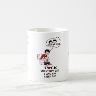 Rolig Valentinskopp Personlig gåva till honom Kaffemugg