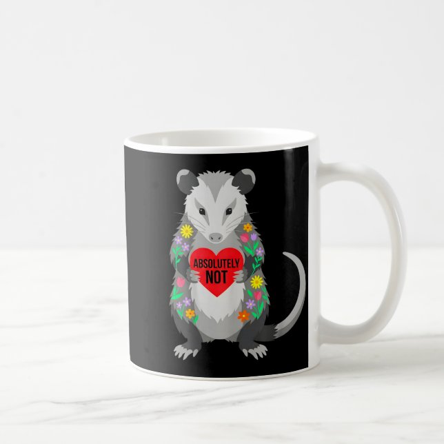 Rolig valentinssats för pungdjur, inte blommig kon kaffemugg (Höger)